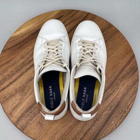Cole Haan Grand Pro Shoes Mens Size 11.5 M White Leather Tennis Comfort Sneakers main image 4